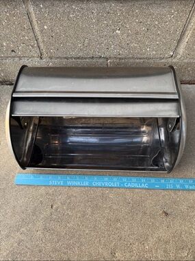 Stainless Steel Roll-Top Bread Box - Silver